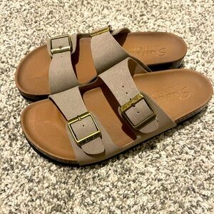 Skechers beige slide sandals women’s size 7